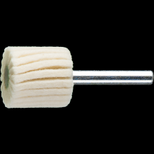 Pferd Inc. 47901226 - PFERD Mounted Felt Flap Wheel, 1" x 1, Soft Grade, 1/4" Shank