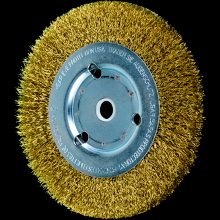 Pferd Inc. 79180667 - PFERD Crimped Wire Wheel Brush 6" Dia Narrow Face .014 Stainless Steel 5/8-1/2" Arbor