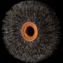 Pferd Inc. 79181546 - PFERD Tube Center Wire Wheel Brush 3" Dia. .014 Carbon Steel 1/2-3/8" Arbor