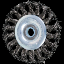 Pferd Inc. 79181652 - PFERD Standard Twist Knot Wire Wheel Brush 3" Dia. .020 Carbon Steel 1/2-3/8" Arbor