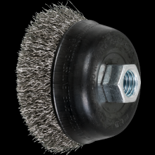 Pferd Inc. 79182359 - PFERD Crimped Wire Cup Brush 3-1/2" Dia. .014 Stainless Steel 5/8-11" Thread