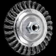 Pferd Inc. 79182505 - PFERD Knot Wire Bevel Brush 5" Dia. .020 Carbon Steel 5/8-11" Thread