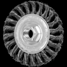 Pferd Inc. 79184865 - PFERD Standard Twist Knot Wire Wheel Brush 4" Dia. .014 CS 5/8-11" Thread Retail