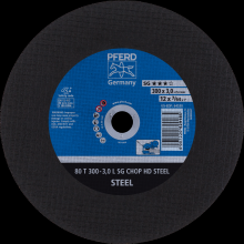 Pferd Inc. 66323080 - PFERD Large Diameter Cut-Off Wheel 12" x 7/64 x 1, SG CHOP HD STEEL, L, Aluminum oxide