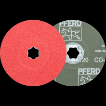 Pferd Inc. 64193112 - PFERD COMBICLICK® Fiber Disc, 5" Dia, 120 Grit, Ceramic oxide CO-COOL