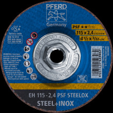 Pferd Inc. 69902548 - PFERD Cut-Off Wheel, 4-1/2" x 3/32 x 5/8-11, PSF STEELOX, T27, Aluminum oxide
