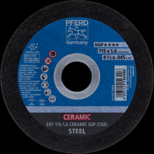 Pferd Inc. 61301516 - PFERD Cut-Off Wheel, 4-1/2" x .045 x 7/8, CERAMIC SGP STEEL, T1, Ceramic oxide