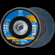 Pferd Inc. 69300793 - PFERD Flap Disc, 5" x 5/8-11, Z PSF EXTRA STEELOX, 60 Grit, T29, Conical, Zirconia