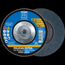 Pferd Inc. 69300758 - PFERD Flap Disc, 7" x 5/8-11, Z PSF EXTRA STEELOX, 40 Grit, T29, Conical, Zirconia