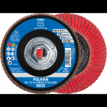Pferd Inc. 69902558 - PFERD Flap Disc, 4-1/2" x 5/8-11, CO-FREEZE SG INOX, 50 Grit, T27, Flat, Ceramic