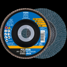 Pferd Inc. 67666125 - PFERD Flap Disc, 5" x 7/8, Z PSF STEELOX, 60 Grit, T27, Flat, Zirconia