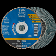 Pferd Inc. 69300646 - PFERD Flap Disc, 6" x 7/8, Z PSF STEELOX, 40 Grit, T27, Flat, Zirconia