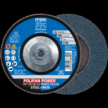 Pferd Inc. 69300510 - PFERD Flap Disc, 7" x 5/8-11, Z SG POWER STEELOX, 60 Grit, T27, Flat, Zirconia