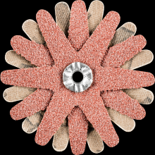 Pferd Inc. 42732083 - PFERD POLISTAR-TUBE Abrasive Star, 2-1/4" dia,4 Layers,4mm Bore,60 Grit,Aluminum oxide