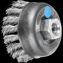 Pferd Inc. 79182330 - PFERD Knot Wire Cup Brush 2-3/4" Dia. .020 Stainless Steel 5/8-11" Thread