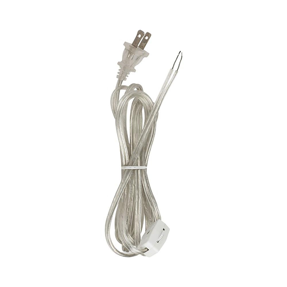 8&#39; CLEAR SILVER CORD SET W/SWI<span class=' ItemWarning' style='display:block;'>Item is usually in stock, but we&#39;ll be in touch if there&#39;s a problem<br /></span>