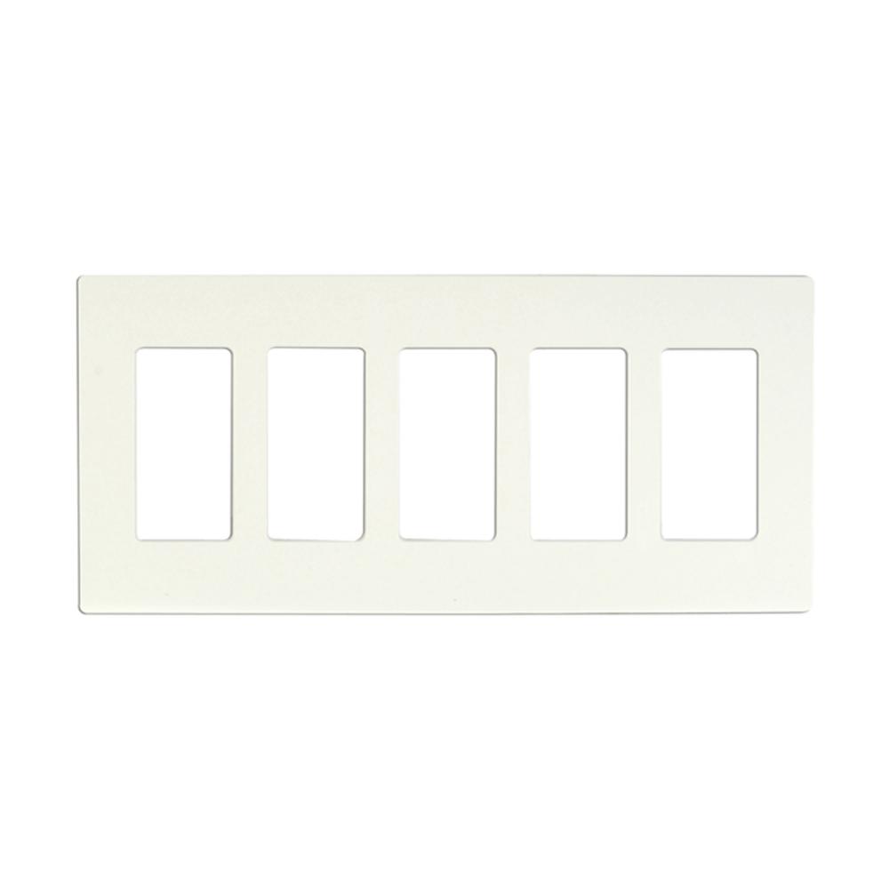 CLARO 5 GANG WALLPLATE WH<span class=' ItemWarning' style='display:block;'>Item is usually in stock, but we&#39;ll be in touch if there&#39;s a problem<br /></span>