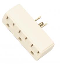 Satco 90/1118 - SINGLE TO TRIPLE ADAPTER-IVORY