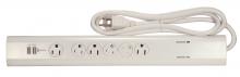 Satco 91/231 - WHT 6 OUTLET SURGE W/ USB CHR