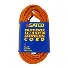 Satco 93/5008 - 25 FT 14-3 SJTW ORANGE CORDS