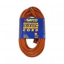Satco 93/5018 - 50 FT 12/3 SJTW ORANGE CORD