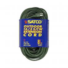 Satco 93/5026 - 80 FT 16-3 SJTW GREEN CORD