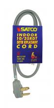 Satco 93/5028 - 6 FT 10/3 SRDT GRAY FLAT DRYER