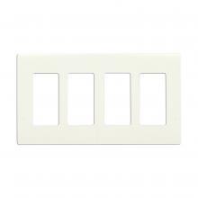 Satco 96/421 - CLARO 4 GANG WALLPLATE WH