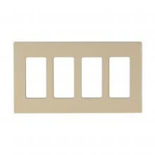 Satco 96/423 - CLARO 4 GANG WALLPLATE AL