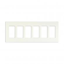 Satco 96/621 - CLARO 6 GANG WALLPLATE WH