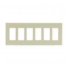 Satco 96/623 - CLARO 6 GANG WALLPLATE AL