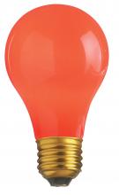 Satco S6090 - 25W A19 CERAMIC RED 130V.