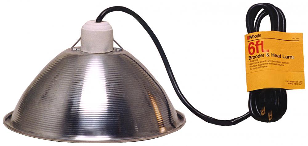 LIGHT- BROODER 18/2 6&#39; SJT BLACK WITH<span class=' ItemWarning' style='display:block;'>Item is usually in stock, but we&#39;ll be in touch if there&#39;s a problem<br /></span>