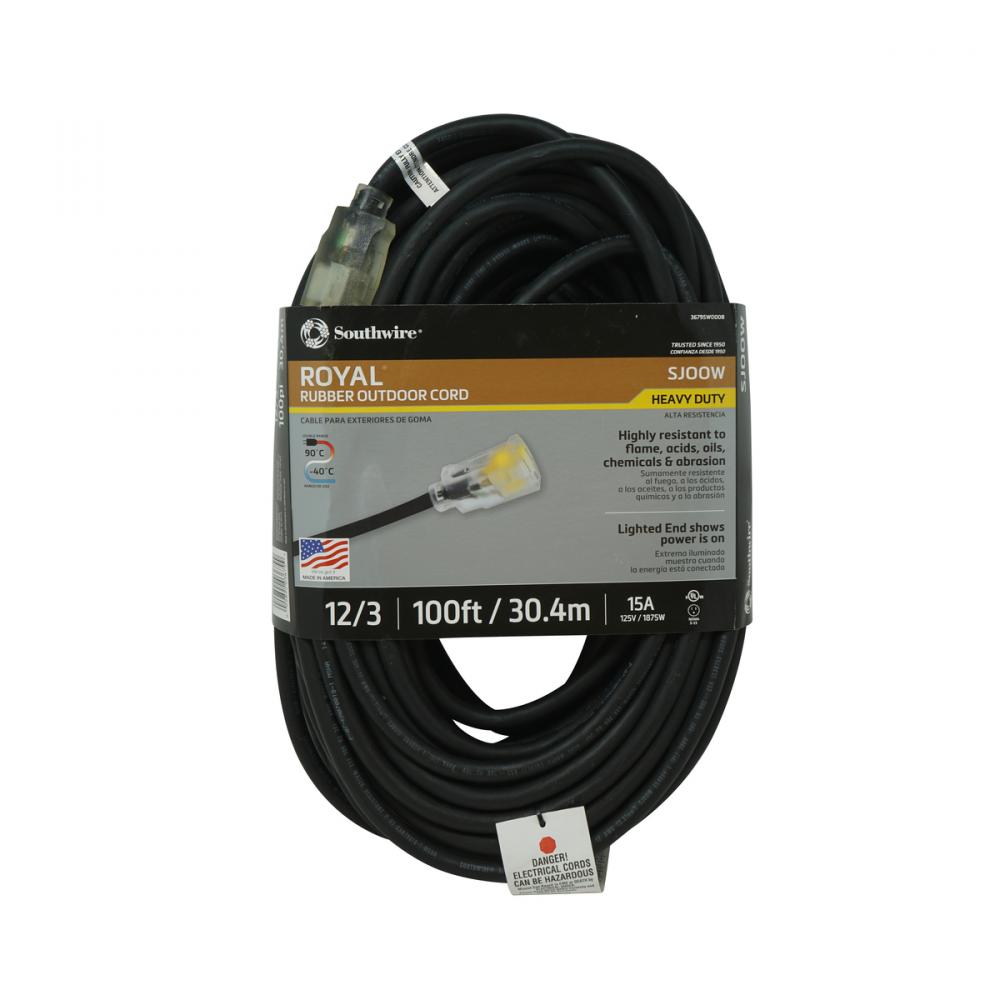 12/3 100&#39;SJOOW BLK LIT END<span class=' ItemWarning' style='display:block;'>Item is usually in stock, but we&#39;ll be in touch if there&#39;s a problem<br /></span>