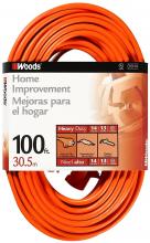Southwire 627 - EXTCORD- 14/3 SJTW 100' ORANGE W