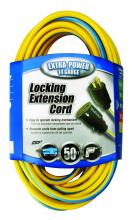 Southwire 24398826 - EXTCORD- 14/3 SJTW 100' YLW/BLU LOCK SW