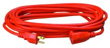 Southwire 2489SW8804 - CORD SET- 14/3 100' SJTW RED LE