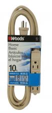 Southwire 2865 - OFFICECORD- 16/3 SJTW 10' BEIGE3OUTLET W