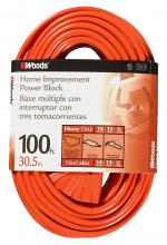 Southwire 827 - EXTCORD- 14/3 SJTW 100' ORANGE TRI W