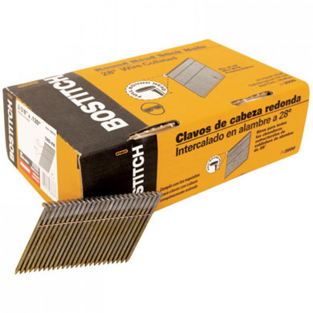 2,000-Qty 2-3/8&#34; x .120&#34; Smooth Shank 28 degree Wire Collated Full Round Head Stick Framing<span class=' ItemWarning' style='display:block;'>Item is usually in stock, but we&#39;ll be in touch if there&#39;s a problem<br /></span>