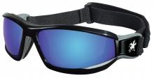MCR Safety RP118B - Reaper 1 Black Frm w/ Strap Blue Dmd Mir