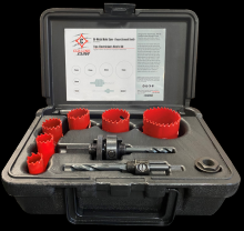 Cle-Line C43162 - Fleam Ground Electriciam's Hole Saw Kit - Metric
