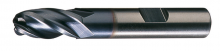 Cleveland C33343 - HSS Single End Multi-Flute Center Cutting Ball Nose Finisher