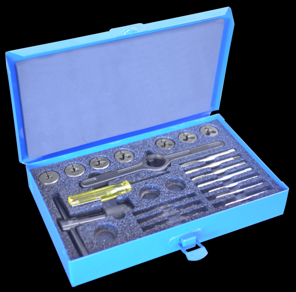 HSS Production Hand Tap & Carbon Steel Round Adjustable Die Set<span class=' ItemWarning' style='display:block;'>Item is usually in stock, but we&#39;ll be in touch if there&#39;s a problem<br /></span>