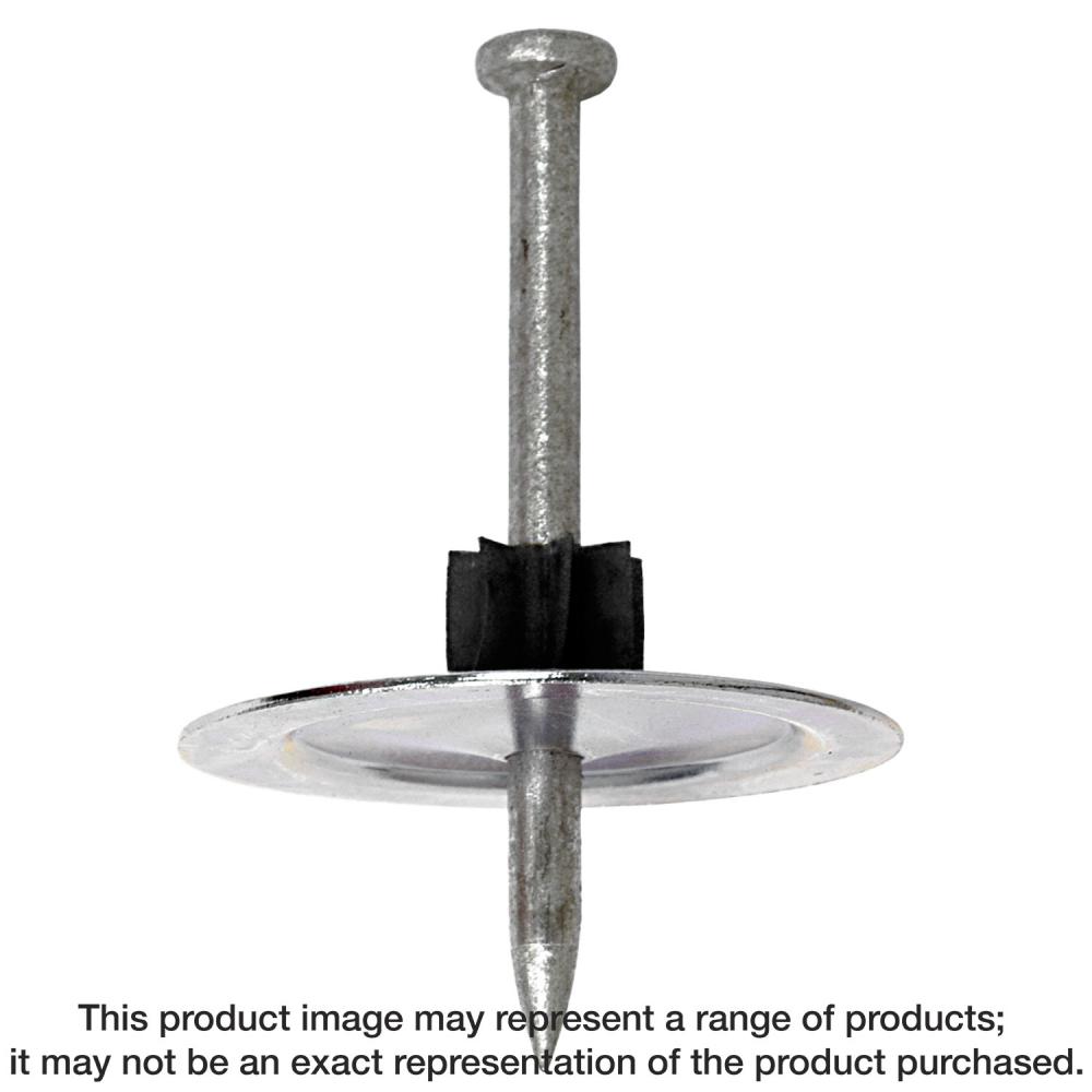 PINW 1-1/2 in. Powder-Actuated Metal-Washered Pin for Insulation Board (50-Qty)<span class=' ItemWarning' style='display:block;'>Item is usually in stock, but we&#39;ll be in touch if there&#39;s a problem<br /></span>