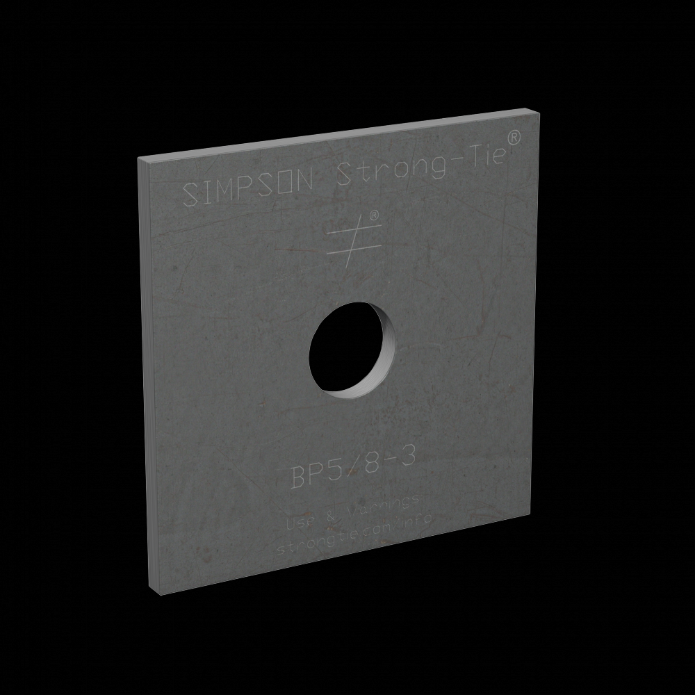 BP 3 in. x 3 in. Bearing Plate with 5/8 in. Bolt Dia.<span class=' ItemWarning' style='display:block;'>Item is usually in stock, but we&#39;ll be in touch if there&#39;s a problem<br /></span>
