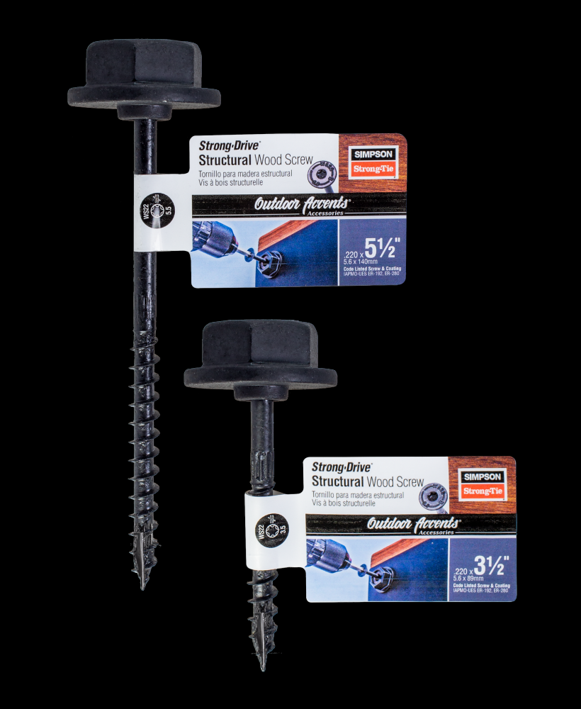 Outdoor Accents® Structural Wood Screw - .220 in. x 5-1/2 in. DB Coating, Black w/Washer<span class=' ItemWarning' style='display:block;'>Item is usually in stock, but we&#39;ll be in touch if there&#39;s a problem<br /></span>