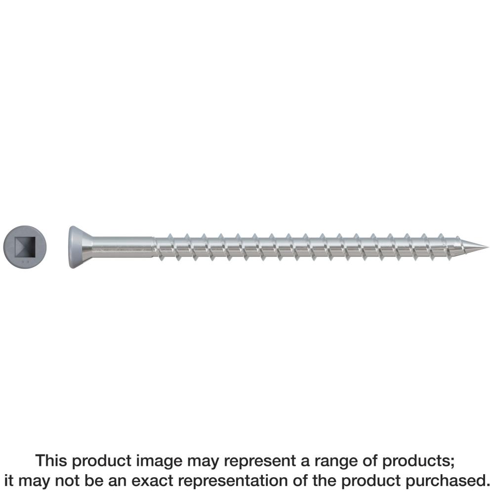 Trim-Head Screw - Sharp Point (Collated) - #7 x 3 in. #2 SQ Type 305, Gray 04 (950-Qty)<span class=' ItemWarning' style='display:block;'>Item is usually in stock, but we&#39;ll be in touch if there&#39;s a problem<br /></span>