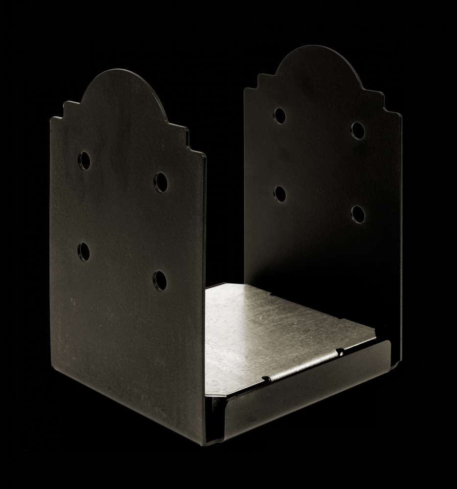 Outdoor Accents® Mission Collection® ZMAX®, Black Powder-Coated Post Base for 10x10 Rough<span class=' ItemWarning' style='display:block;'>Item is usually in stock, but we&#39;ll be in touch if there&#39;s a problem<br /></span>