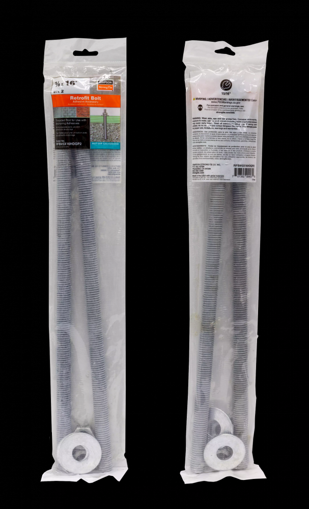 RFB 5/8 in. x 16 in. Hot-Dip Galvanized Retrofit Bolt (2-Qty)<span class=' ItemWarning' style='display:block;'>Item is usually in stock, but we&#39;ll be in touch if there&#39;s a problem<br /></span>